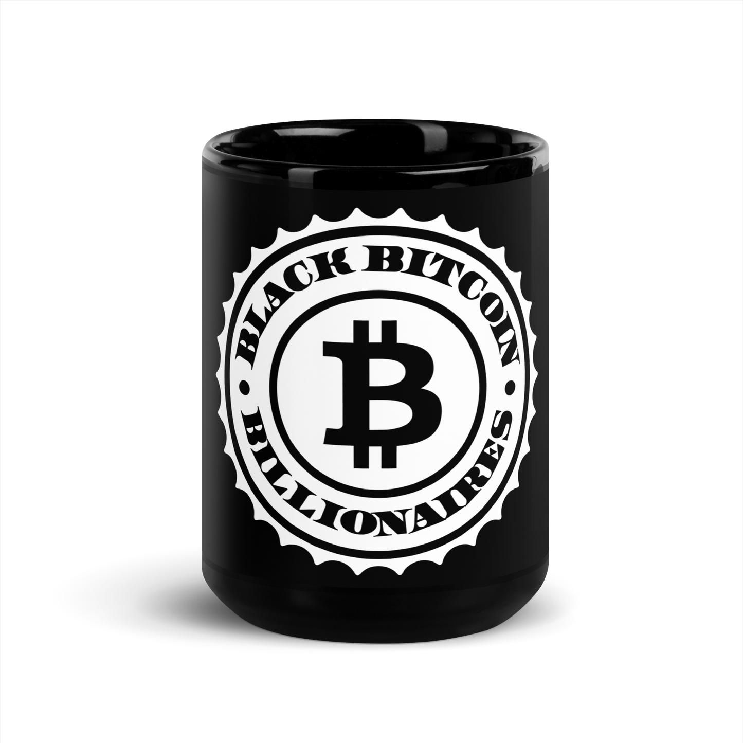 BBB Stamp Logo Black Glossy Mug