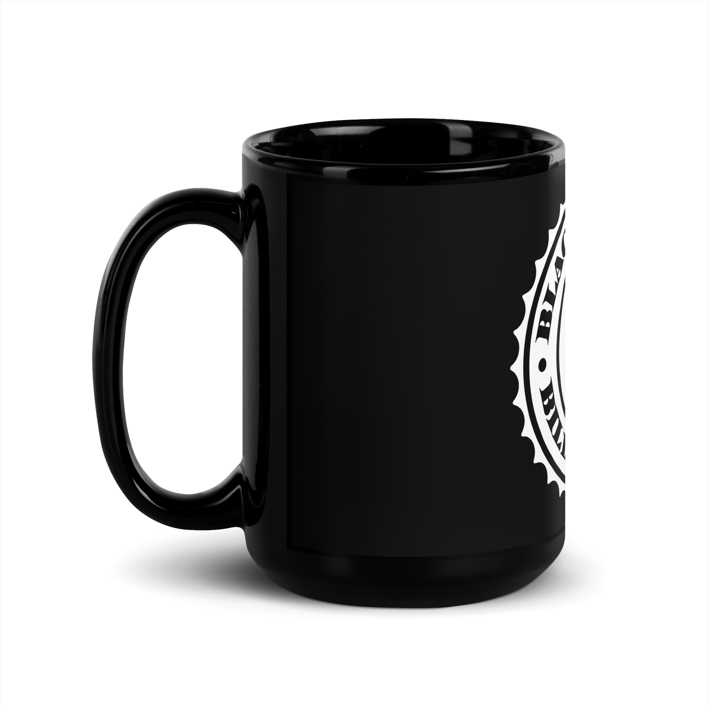 BBB Stamp Logo Black Glossy Mug