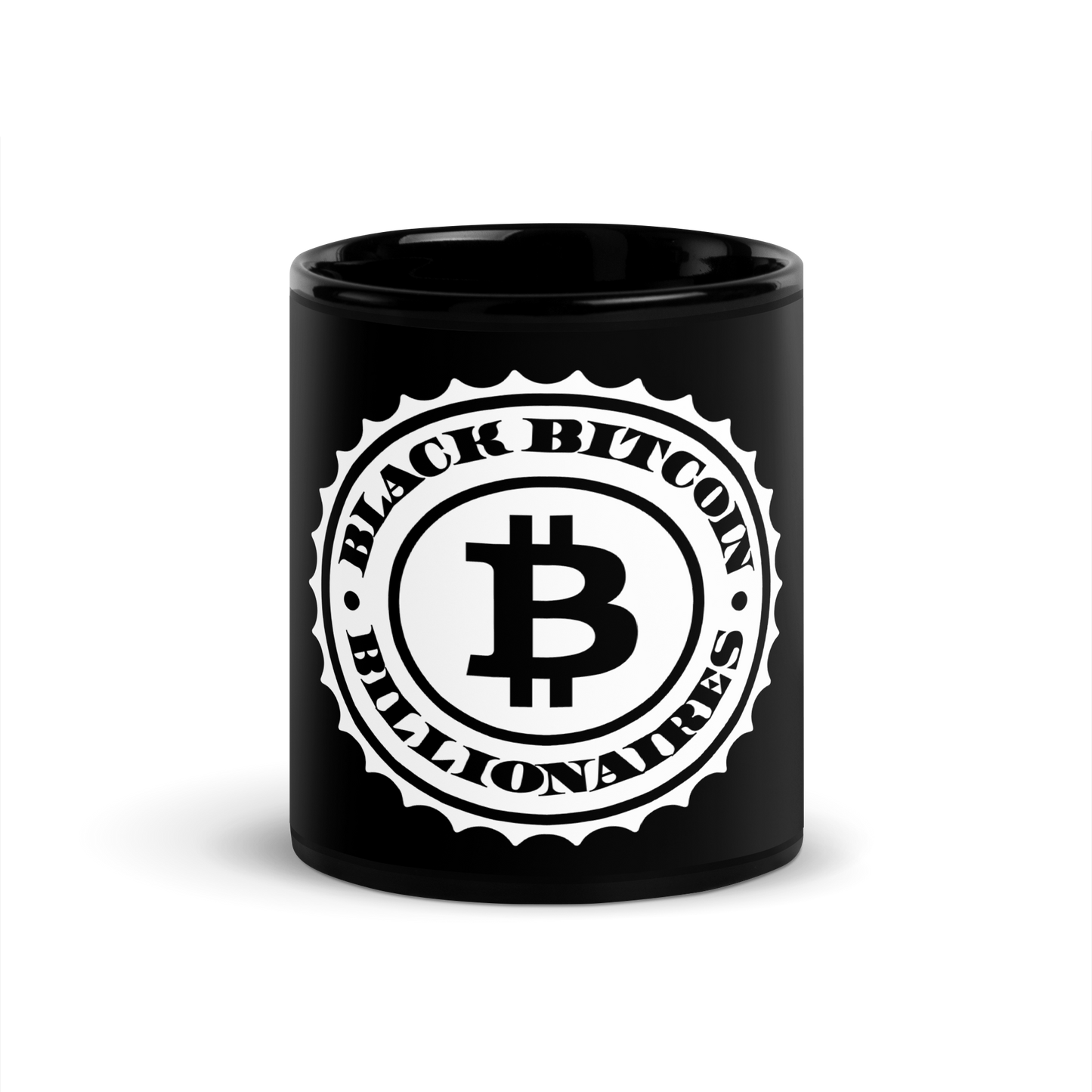 BBB Stamp Logo Black Glossy Mug